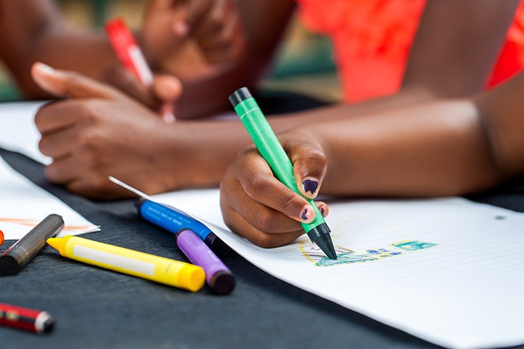 Children drawing