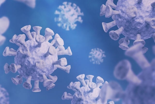 Corionavrus seen under the microscope