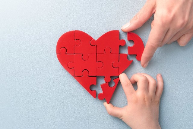 A heart-shaped puzzle