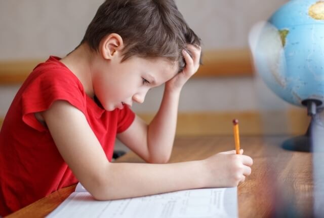 Child studying