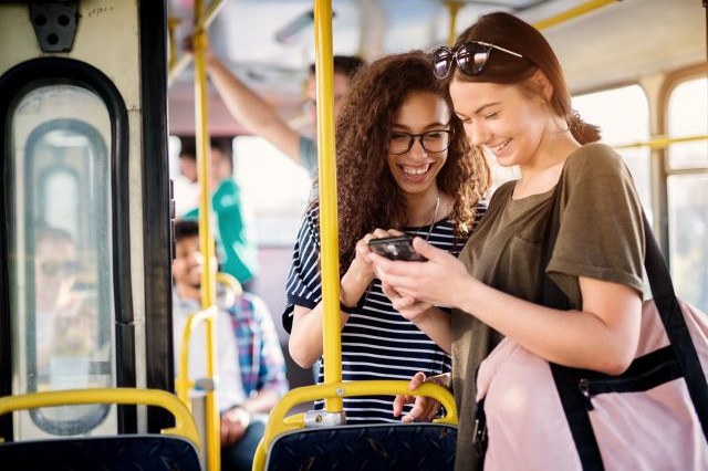 Girls on a bus