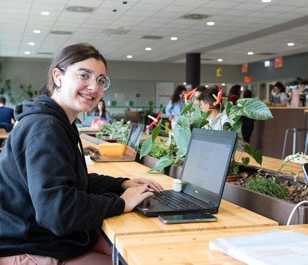 Student at the computer