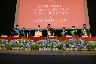 Honorary Degree for Günter Blöschl and Durs Grünbein, award ceremony