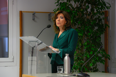 The President of the Senate of the Republic Maria Elisabetta Alberti Casellati at the Alma Mater for a lesson on the guarantee system