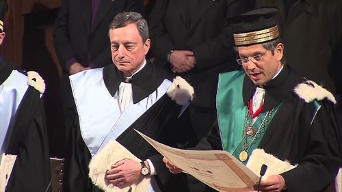 Laurea ad honorem al Presidente della Banca Centrale Europea Mario Draghi