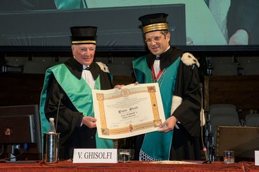Laurea ad Honorem to Vittorio Ghisolfi, award ceremony