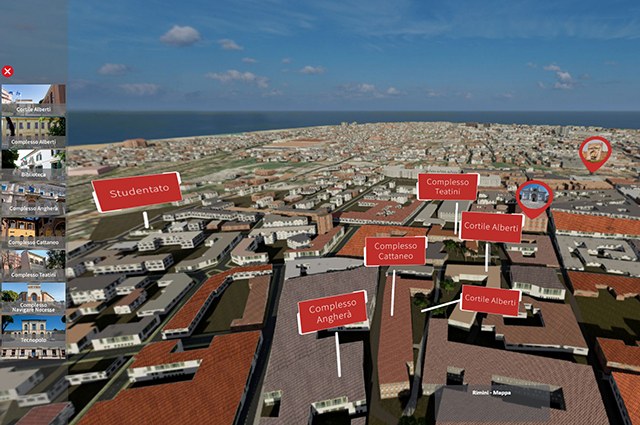 virtual image of Rimini from above