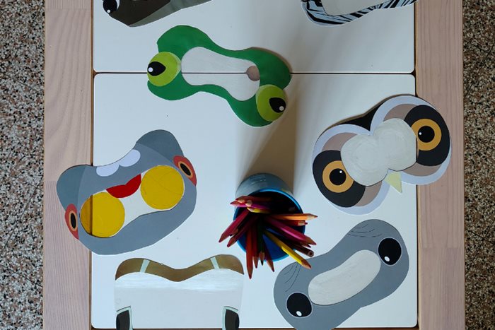 maschere di carta a tema animale