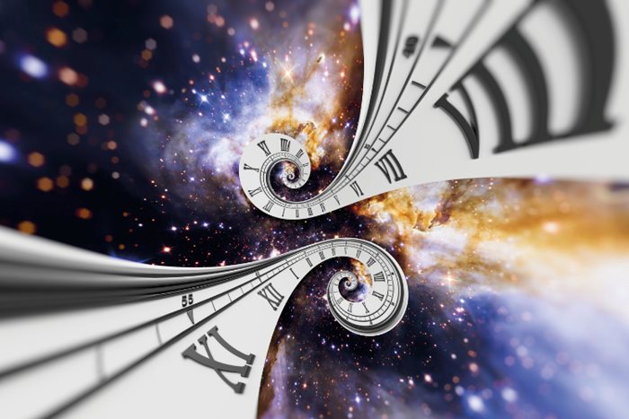 Disegno di una linea del tempo nello spazio