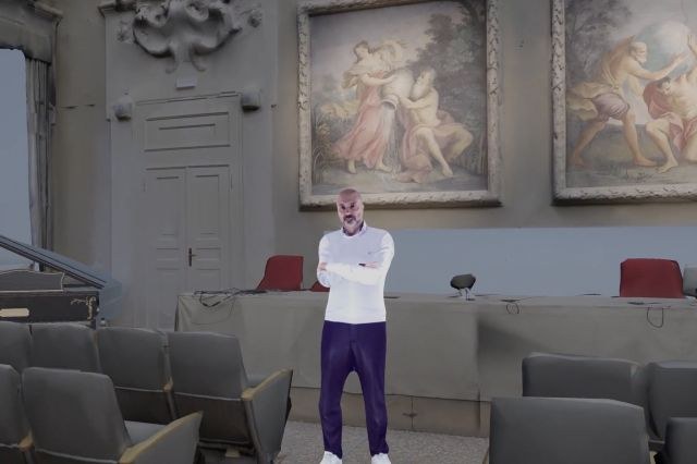 Avatar durante la simulazione di una lezione