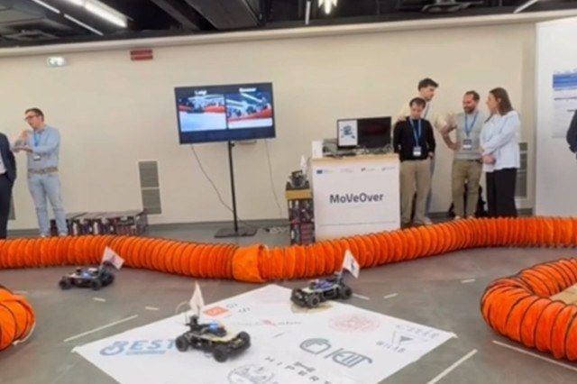 I veicoli in movimento all'interno della pista