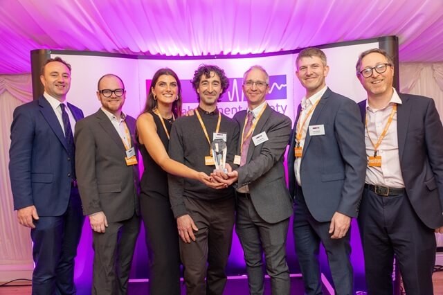 Foto dei premiati durante la cerimonia