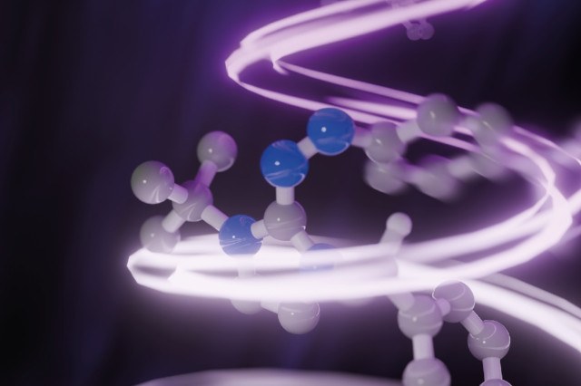 Rappresentazione artistica di una molecola