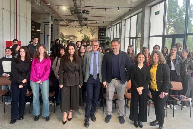 La delegazione dell’Alma Mater